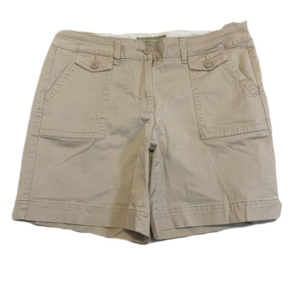 💜 Denver Hayes Contemporary Fit Khaki Cargo Shorts - Women's Size 14 (7" Inseam) - Picture 1 of 7